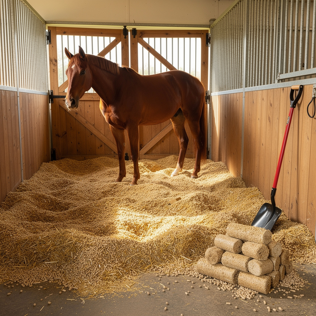 Are straw pellets good for horse bedding