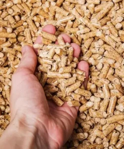 Trockene Holzpellets für die geschützte Brennstofflagerung